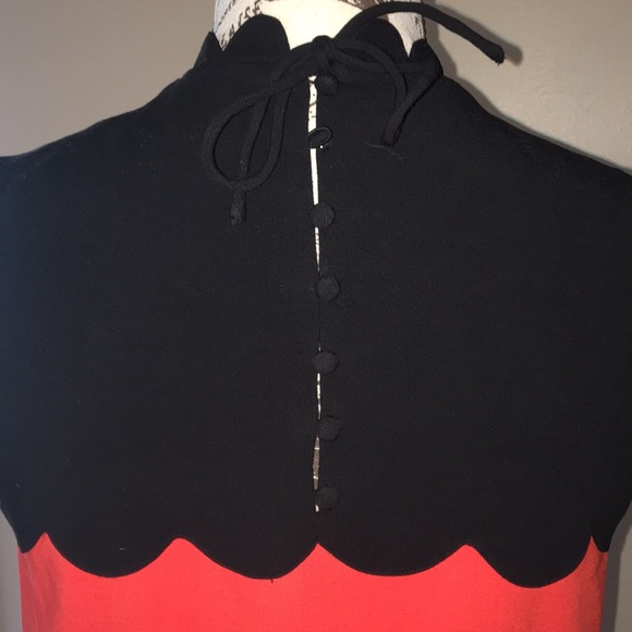 Victoria Beckham Scalloped Dress Work Office S-M - Picture 5 of 6